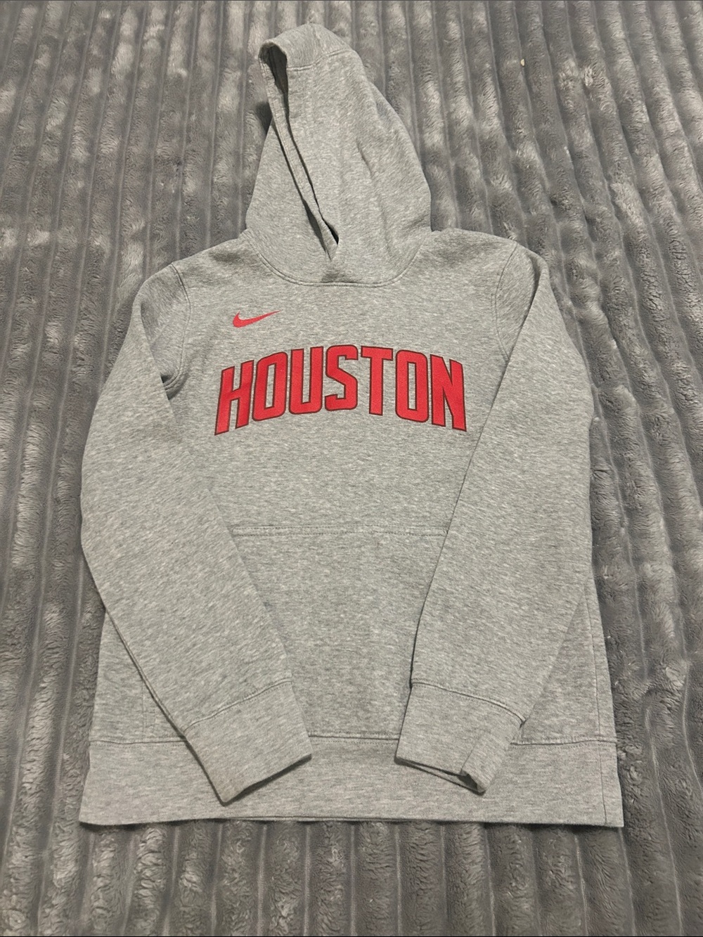 Nike Gray Hoodie with Red Houston Logo